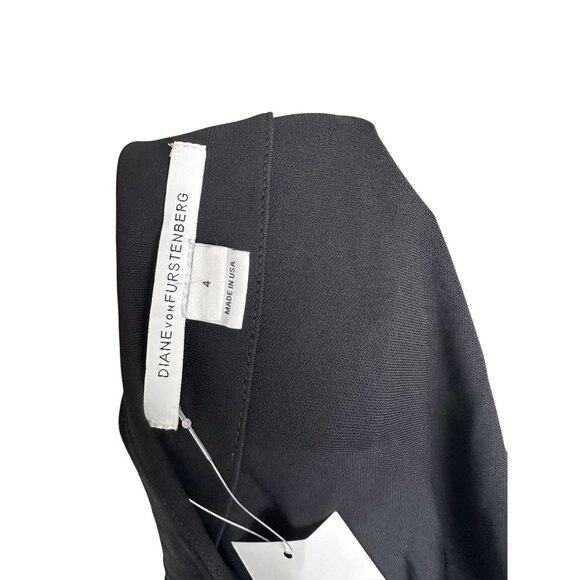 DIANE VON FURSTENBERG Classic Black Wrap Dress Size 4 - Picture 6 of 7